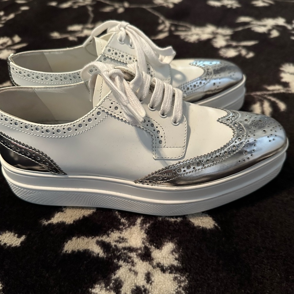 Prada wingtip Derby sneakers. Only worn once
